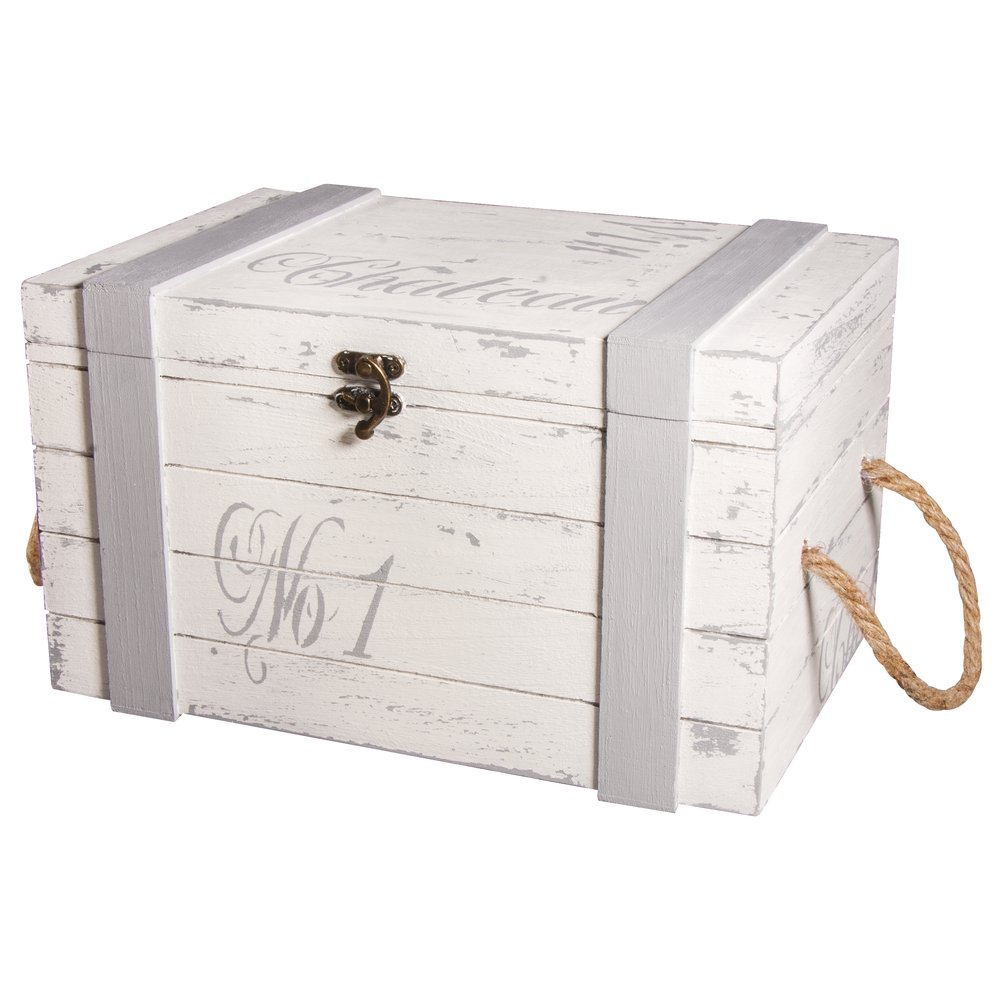 Rayher 62651000 Set of Two Wooden Chests with Jute Rope Handle, DIY Keepsake Box with Lid, Plain Wood - Image 3