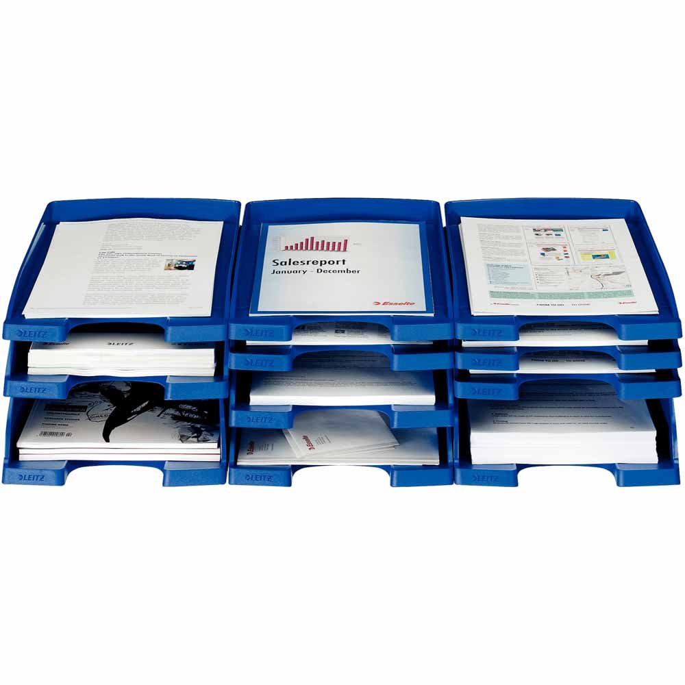 Leitz A4 Letter Tray, Slim, Red, Plus Range, 52370025, Altezza 37 mm - Image 3