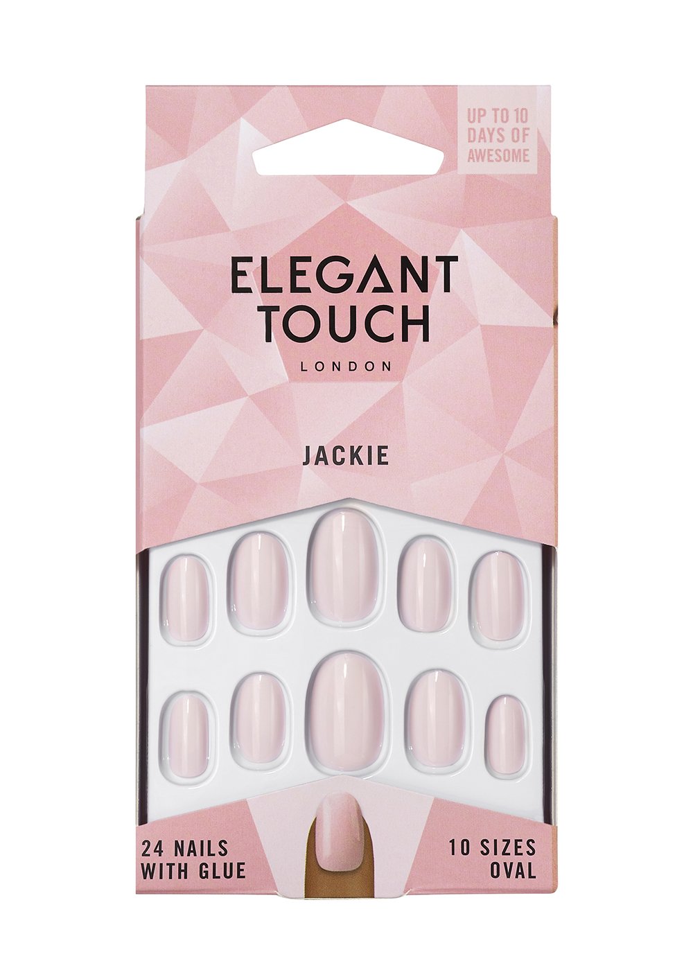 Elegant Touch Core Colour Nails Jackie, Pink