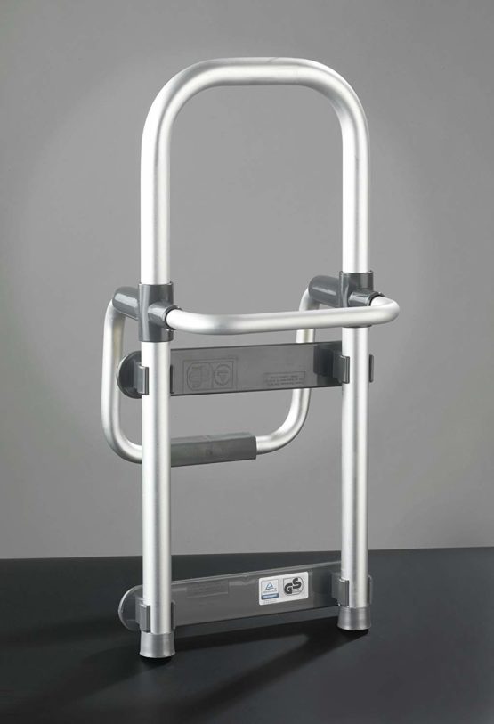 Wenko 81101500 Bathtub Access Secura Silver-Anthracite-Adjustable, 120 kg Load-Bearing Capacity, Metal, 24.5 x 52.5 x 23 cm, Aluminium - Image 3