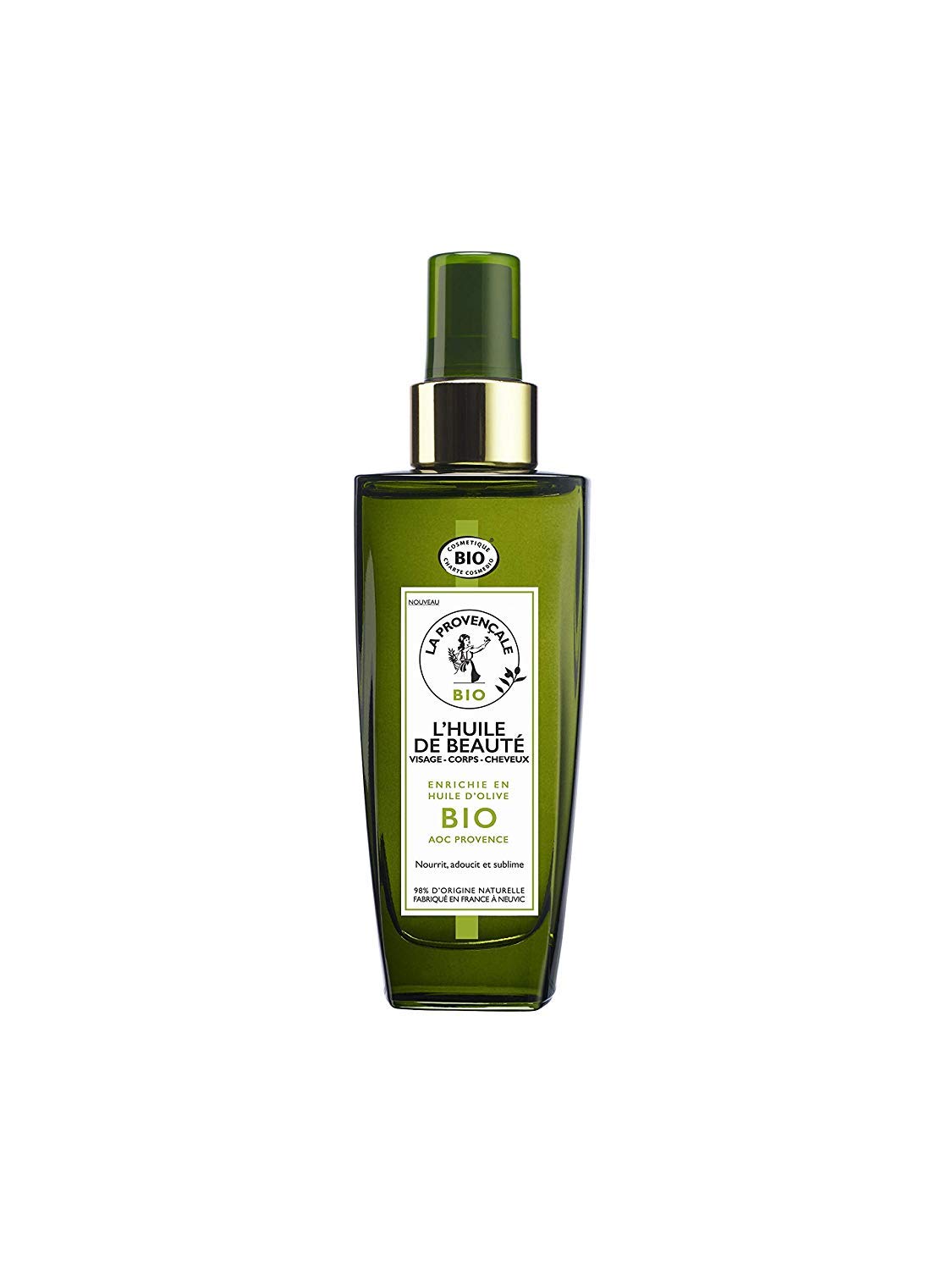 La Provençale, Beauty Oil for Face and Body Hair, Certified Organic Care, Organic Olive Oil AOC Provence