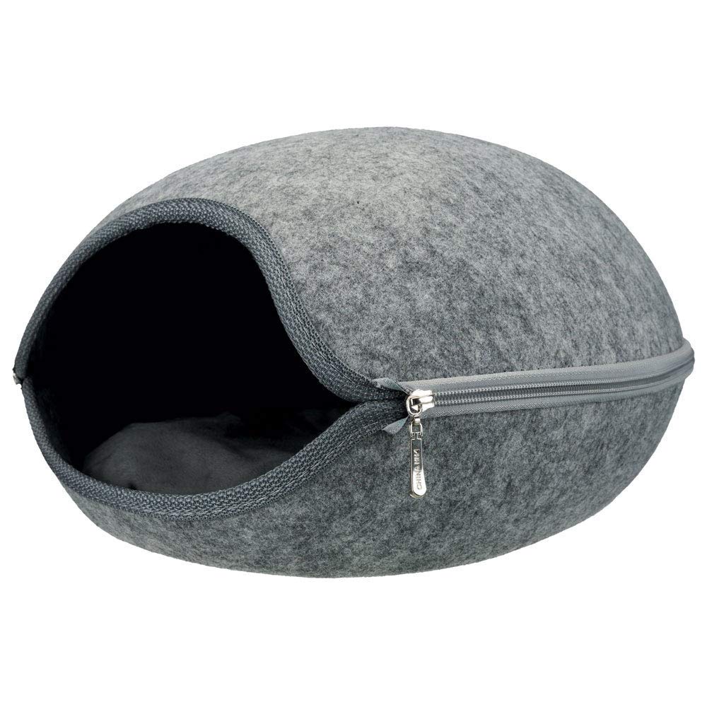 Trixie 36316 Luna Cuddly Cave, felt, 40 × 24 × 46 cm, light gray, 40 × 24 × 46 cm (Pack of 1), 40 × 24 × 46 cm (Pack of 1) - Image 2