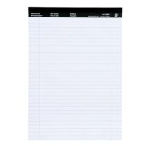 5 Star Office Executive Pad Perforated Top Feint Ruled Blue Margin Red 50 White Sheets A4 [Pack 10]