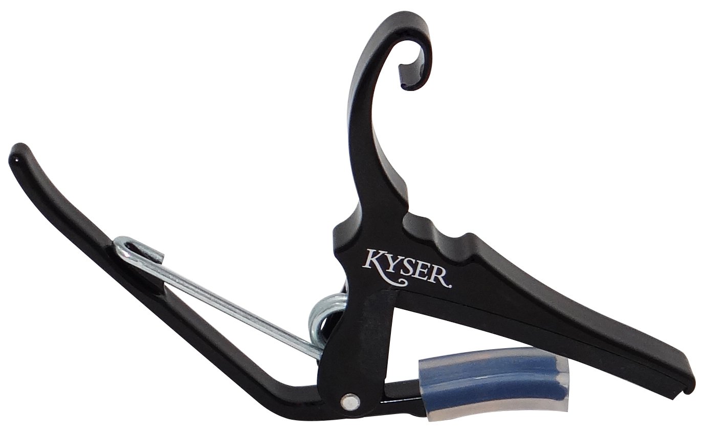 Kyser Quick-Change Capo for 12-string guitars, Black, KG12B, black / black, 0