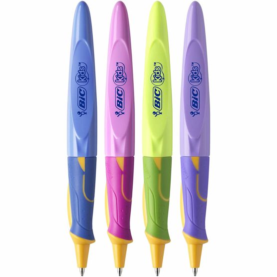 BIC Kids Learner Triangular Ballpoint Pens Twist System Blue Body 12 Box - Image 4