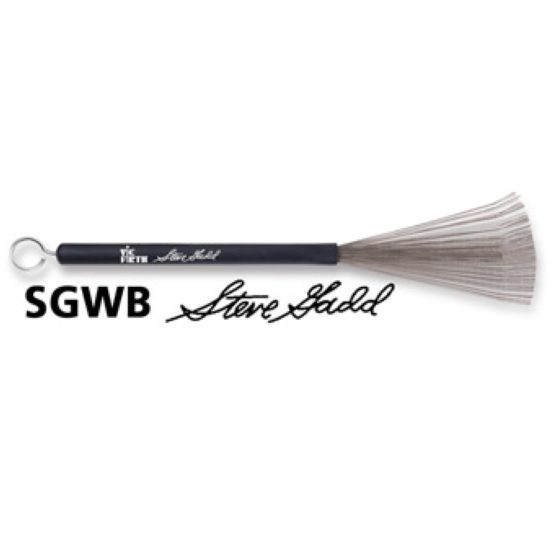 Vic Firth Signature Series Wire Brush - Steve Gadd - Retractable - Black Handle - Image 2