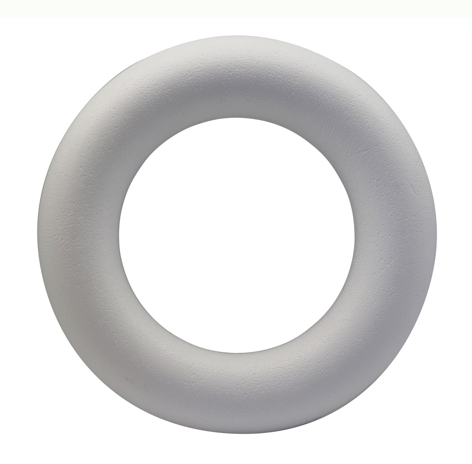GLOREX 6 3803 833 Half Ring Polystyrene Flat Back Diameter Approx. 30 cm for Designing Advent Wreaths Easter Wreaths and Other Decorations