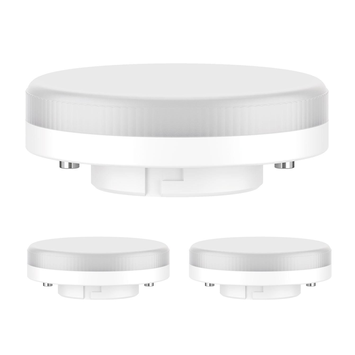 ledscom.de 3 Pieces GX53 LED Bulb, White (4000 K), 4 W, 420lm, 96°, matt, 3 Stück (1er Pack)