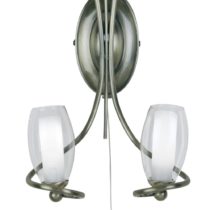 Oaks Lighting 2 Light Nino Wall Light, Antique Brass