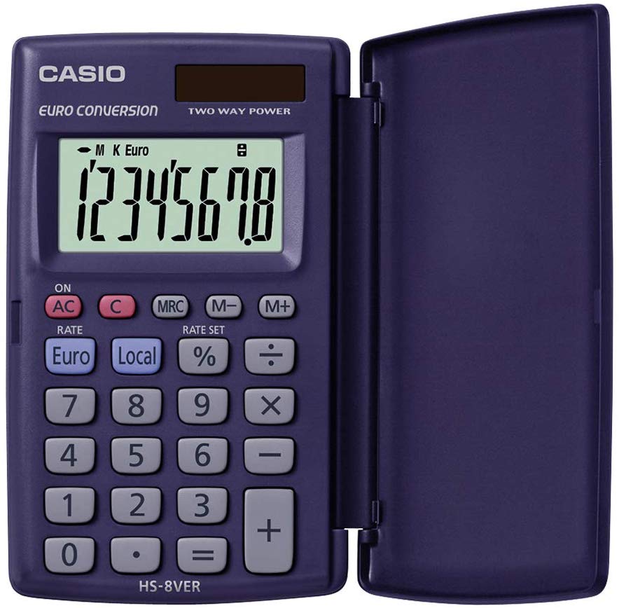 CASIO Calculator HS-8 VER, Blue