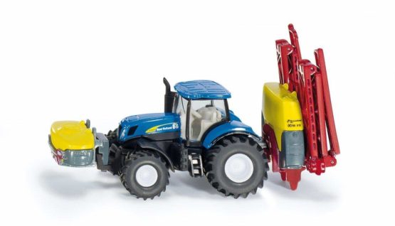 SIKU 1799 Farmer New Holland Tractor with Kverneland Crop Sprayer, Blue