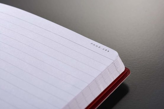 Black n' Red A5 Soft Cover Journal - Ruled with Numbered Pages - Image 2