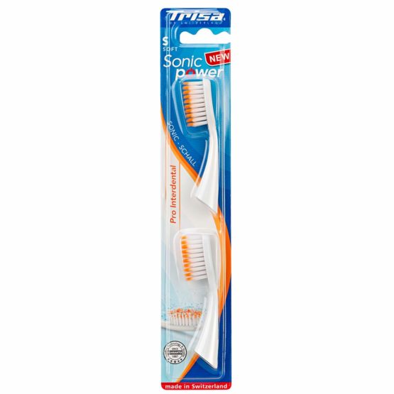 Trisa Pro Interdental Soft Replacement Brushes for Trisa Sonic Power Electric Toothbrush. Brand Quality Made in Switzerland.