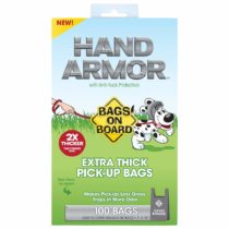 Bags on Board Hand Armour Extra Thick Dog Poop Pick-Up Bags with Leak Proof Protection, 100 Bags