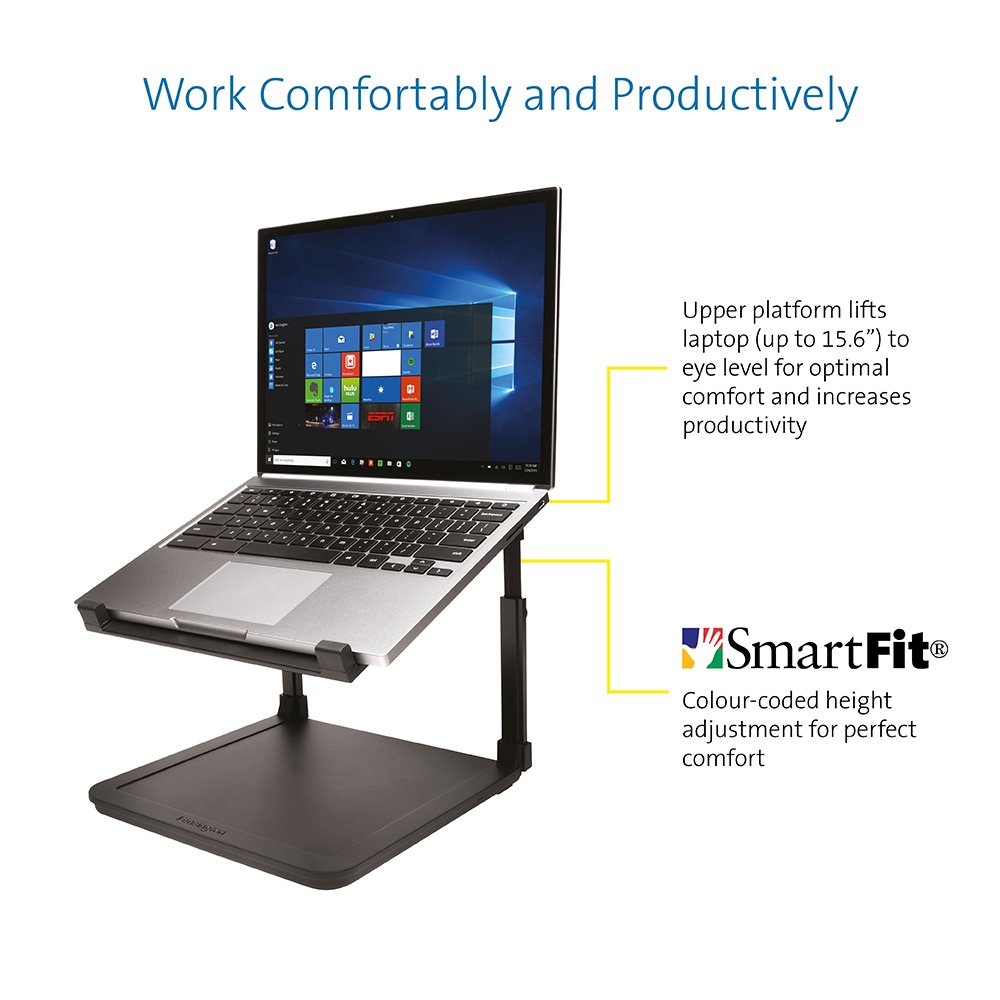 Kensington Laptop Riser, Ergonomic Laptop Stand for Home Office (up to 15.6 inch) with Anti-Skid Design - Image 2