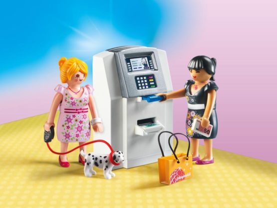 Playmobil 9081 City Life ATM with Functional Cash Serving Mechanism Toy Set, Multi - Image 4
