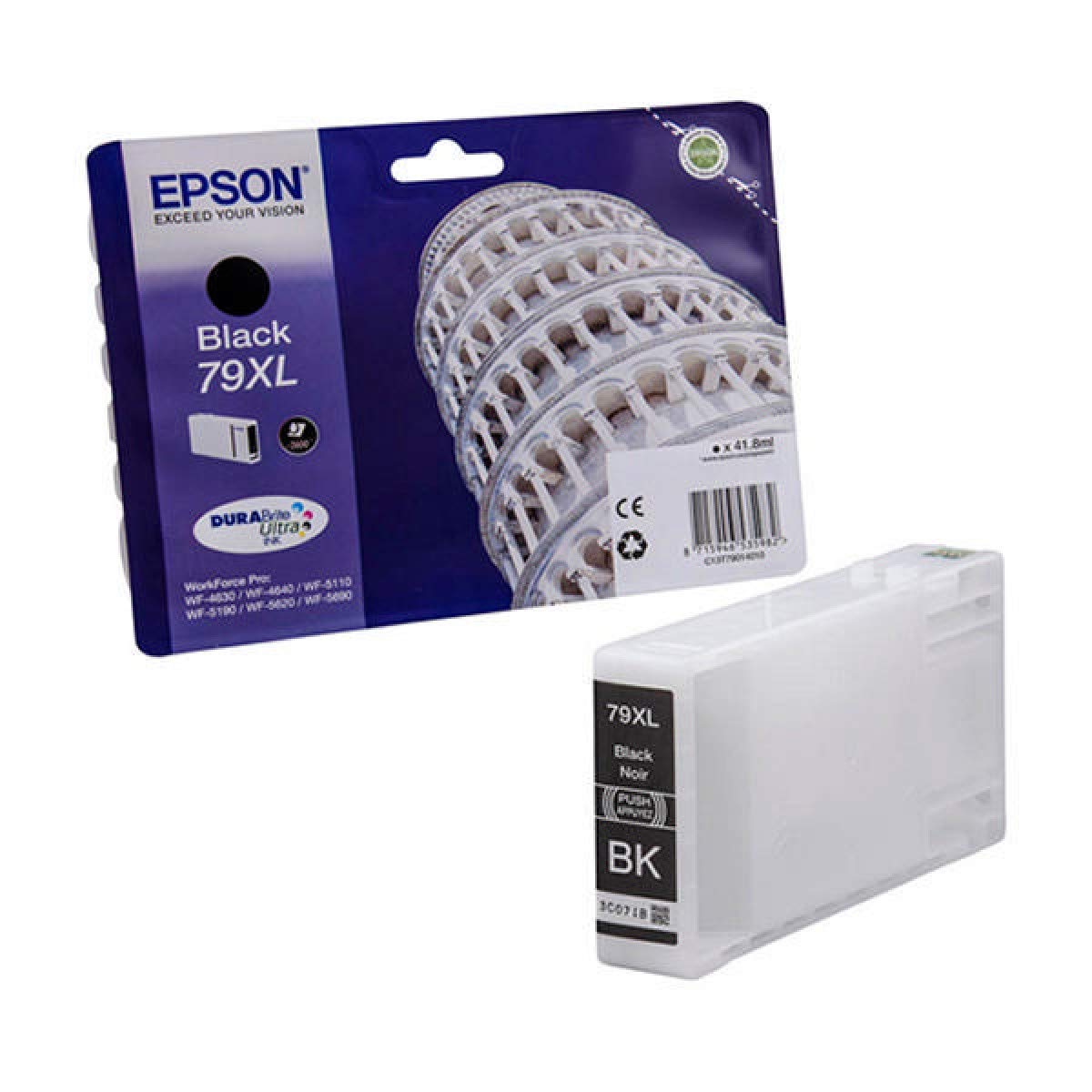 Epson 79XL Leaning Of Pisa Black Genuine, XL High Yield Ink Cartridge DuraBrite Ultra - Image 2