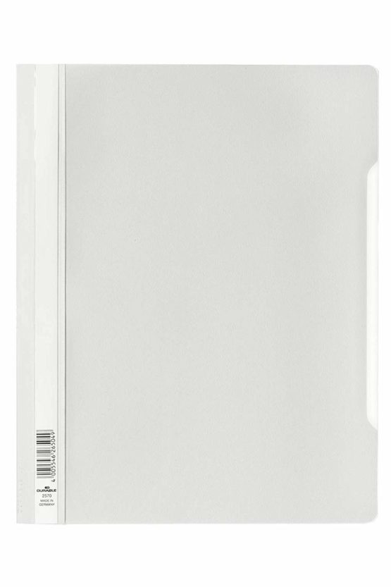 Durable Clear View Folder/Report File A4, White, Extra Wide, Pack of 50, 257002