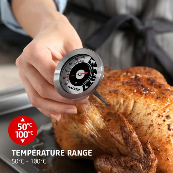 Salter Kitchen Analogue Meat Thermometer, Easy Read Food Probe, Cooking, Roasting, BBQ, 1 Degree Precision, 50-100C Measurement Range + Ideal Temperature Measure Gauge for Perfect Roast Every Time - Image 4