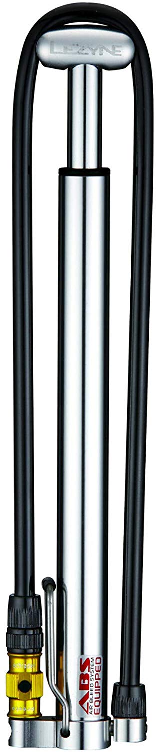LEZYNE Micro Floor Drive High Pressure & High Volume Bike Pumps, Silver - silver, Silver High Pressure