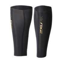 2XU Unisex MCS Compression Calf Guard UA3064, Black/Gold, Black / Gold