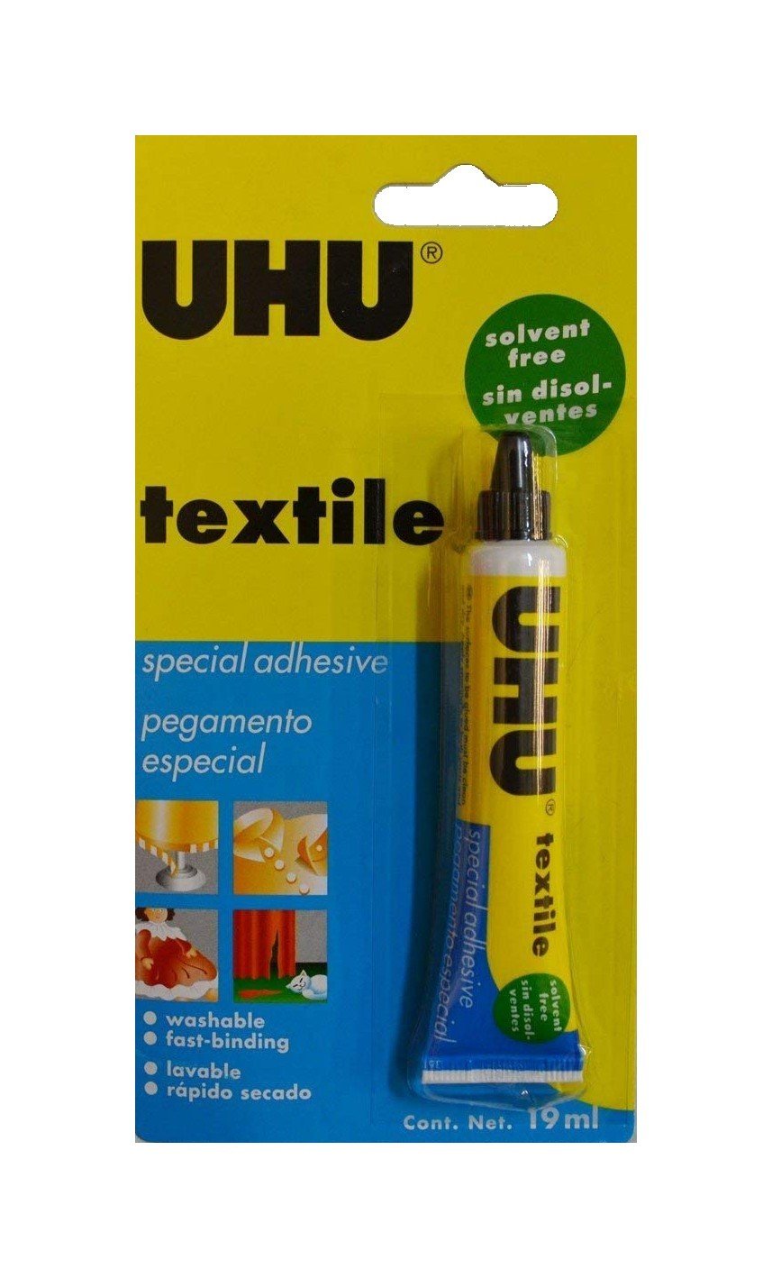 UHU textile solvent free fabric glue 19ml, transparent
