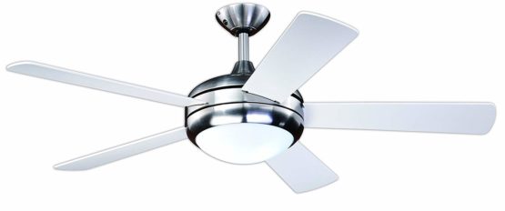 AireRyder Ceiling Fan Ursa with Lighting and Remote Control, Housing colour Satin Nickel, Blade colour White/Pine, Diameter 132cm - Image 2