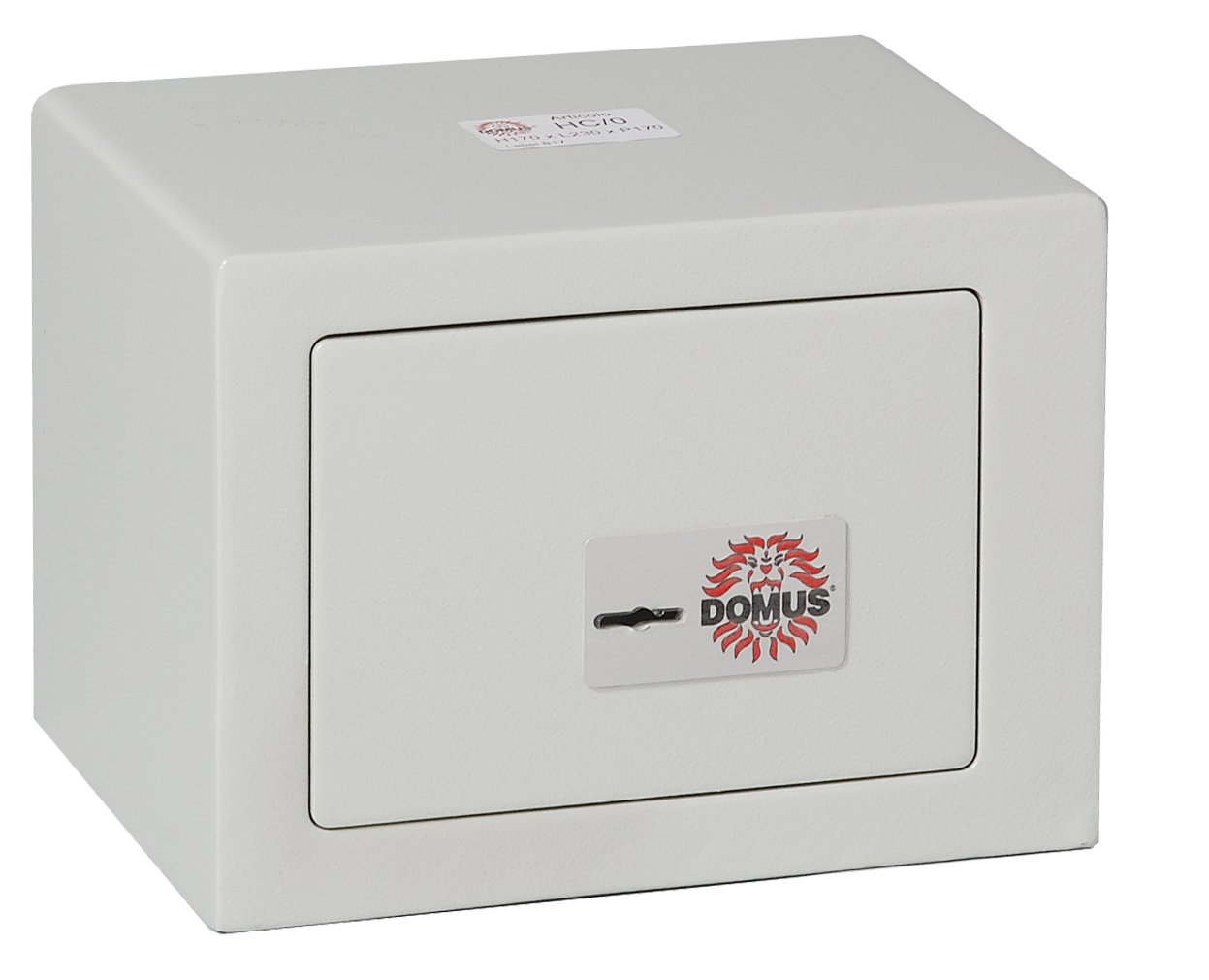 Domus HC/0 Mobile Safe with Lock, Light Grey, Bright Grey (Ral 7035), 17 x 17 x 23 cm