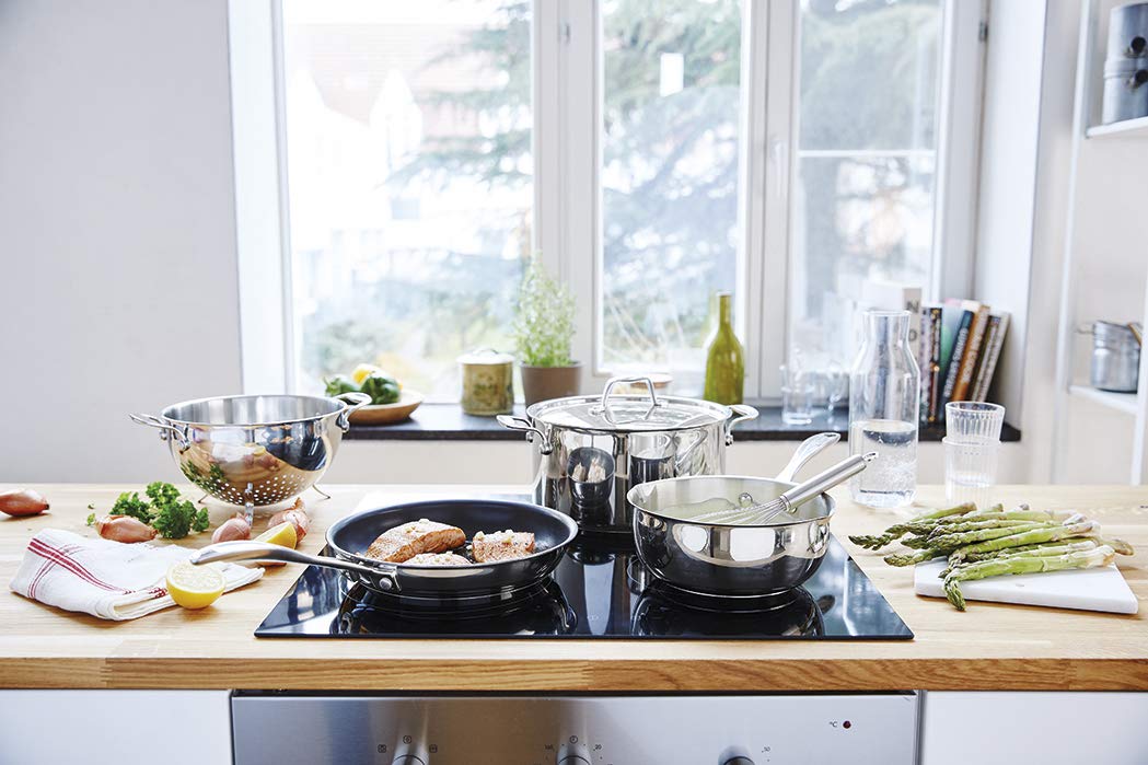 Beka Chef Stainless Steel Sauté Pan with Lid 24 cm, Silver - Image 4