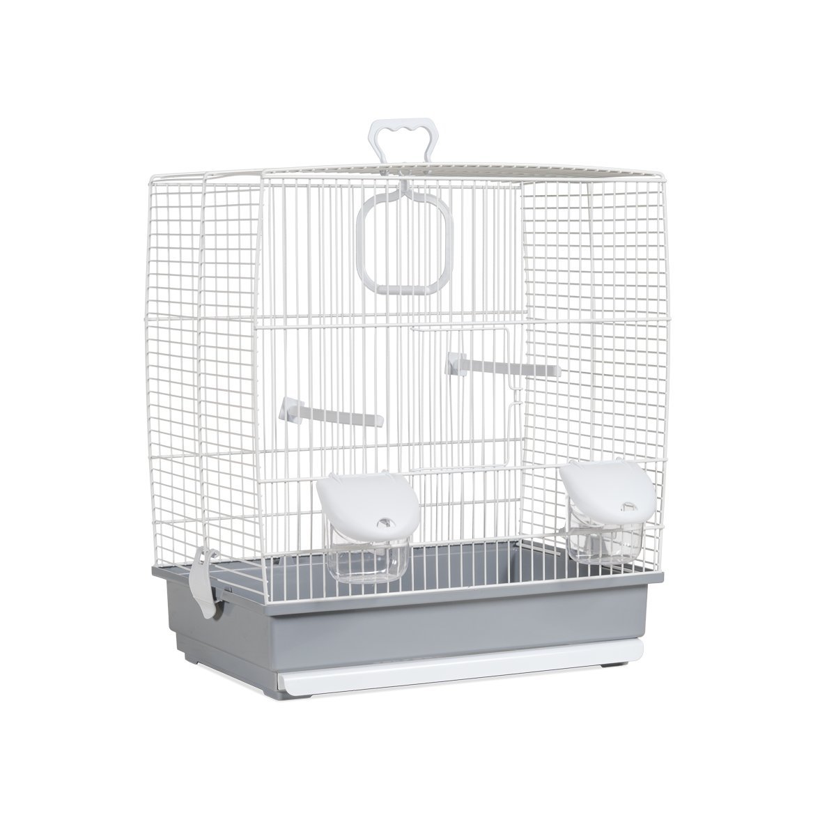 Voltrega Galileo Cage Medium 45cm (Canary/ Budgie),Gray, white, 39 cm L x 25 cm W x 45 cm H
