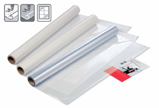 Nobo Whiteboard Sheets - Stick Anywhere for an Instant, Removable Dry Wipe Surface, 800 x 600 mm, Pack of 25, Transparent, Instant Dry Wipe Electrostatic Sheets, 1905158 - Image 2
