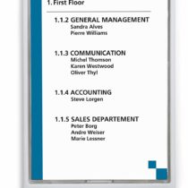 Durable Click Information Sign A4 Portrait White | Door and Wall Sign | Includes Fittings | Ideal for Offices, Hotels, Public Buildings, etc.