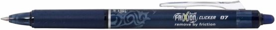 Pilot 2270026 Frixion Ball Clicker Rollerball Pen, 0.7 mm, Blue/Black