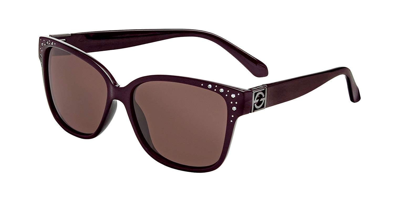 Foster Grant Annalise PUR POL Sunglass, Purple, 53.5mm