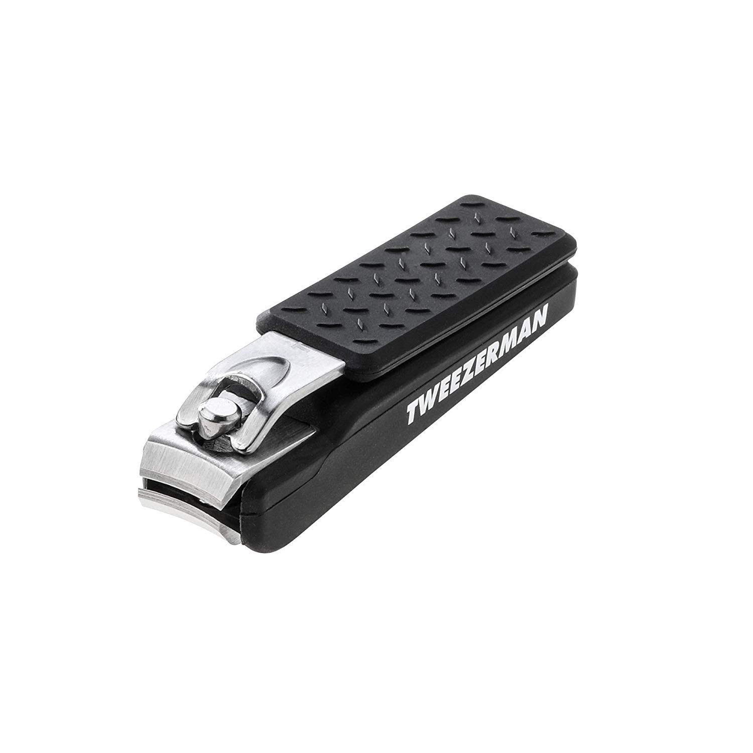 Tweezerman Stainless Steel Fingernail Clipper, Non Slip Handle, Large Curved Edged Professional Clippers, (Pack of 1)