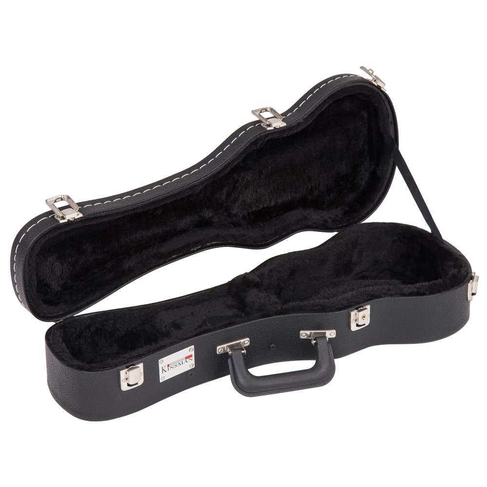 KINSMAN WOODEN UKULELE CASE - SOPRANO, Black, Lleno - Image 2