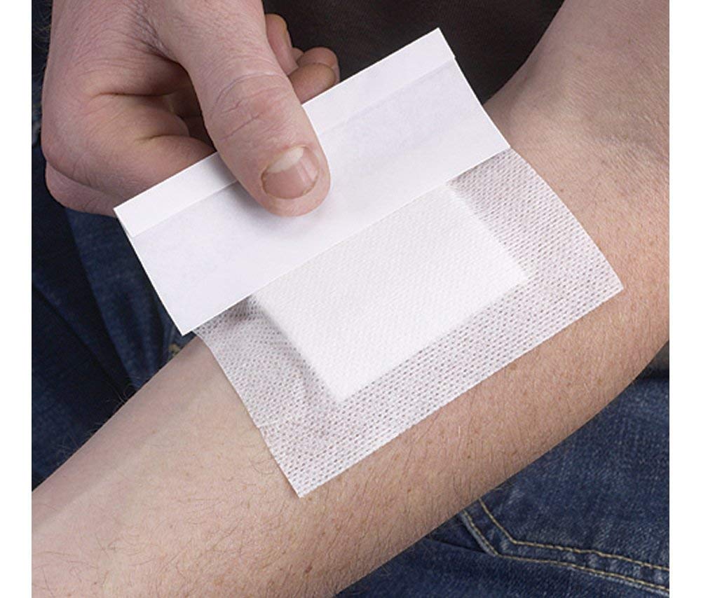Safety First Aid Group HypaCover Adhesive Wound Dressing - Medium, 8.6 x 6 cm (Pack of 25) Sterile Hypoallergenic