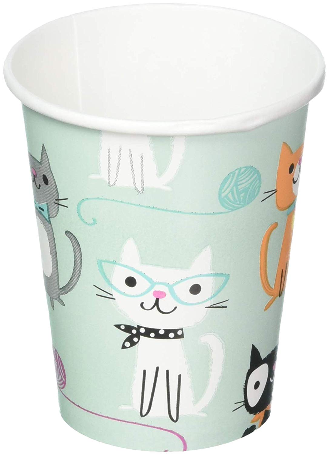 Creative Party Cute CTAS Paper Cups - 8 Pcs, Multi-coloured
