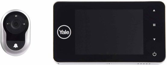Yale 45-4500-1440-00-60-1 Digital Door Viewer, LCD Screen, Live Viewing, Internal Memory, Doorbell Function, Night Vision, Black