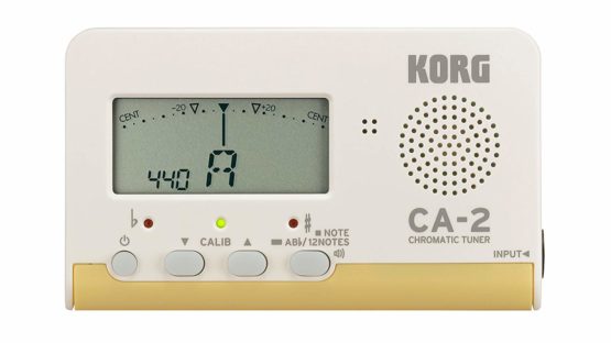 KORG CA-2 Chromatic Digital Tuner for Stringed, Woodwind and Brass Instruments - White