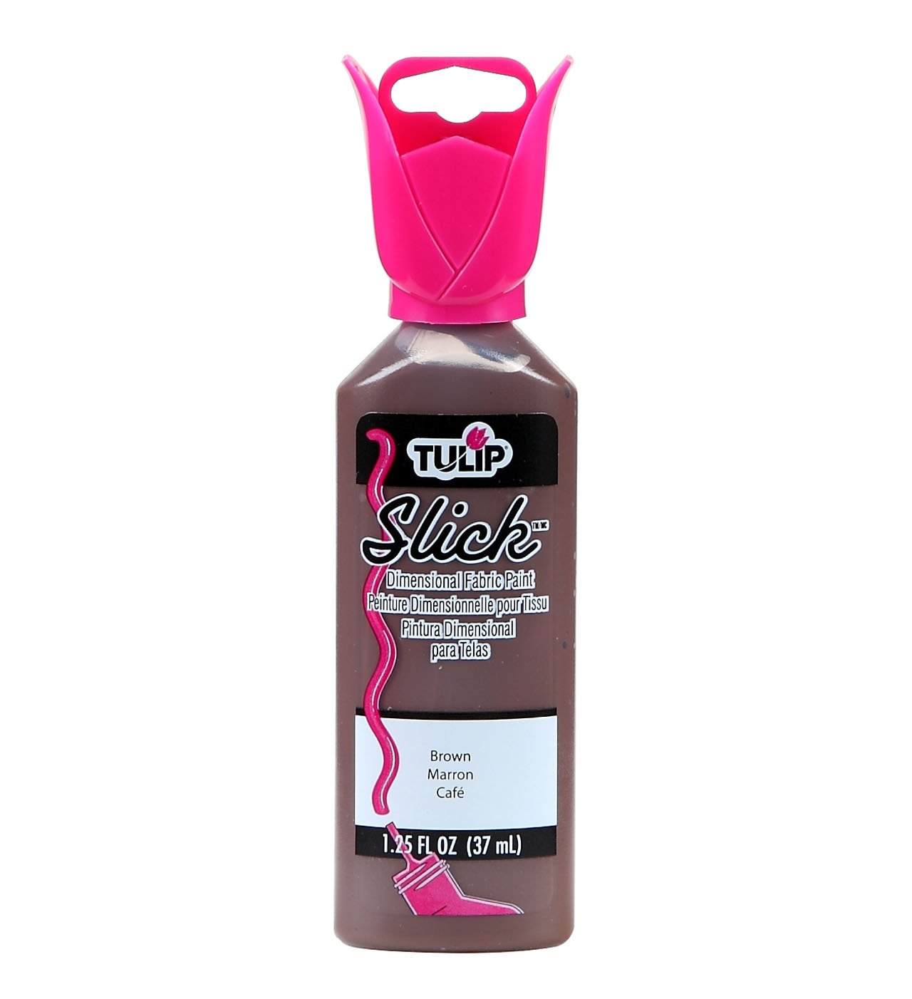 Tulip Dimensional Fabric Paint 1-1/4 Ounces-Slick-Brown, Slcik Brown, 37 ml (Pack of 1)