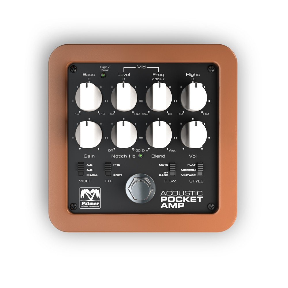 Palmer POCKET AMP ACOUSTIC - Portable Preamp for Acoustic String Instruments, multicoloured - Image 3
