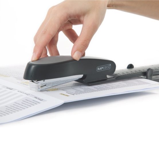 Rapesco R79026NS Manta Ray Long Arm Stapler, 20-Sheet Capacity, Black - Image 2