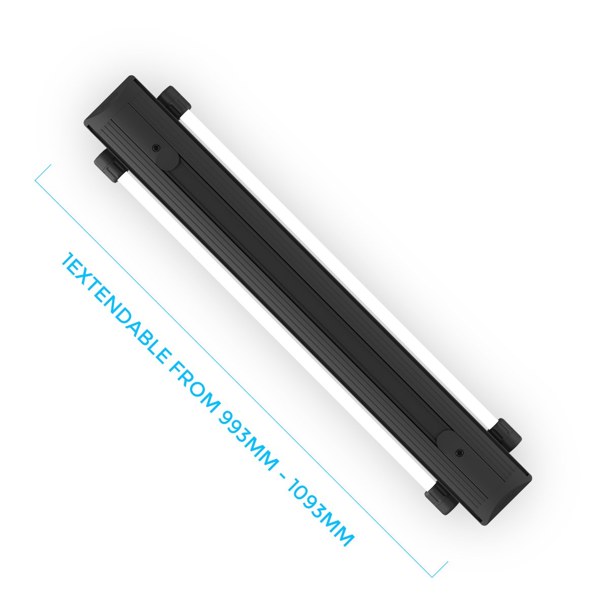 iQuatics AquaLumi Aquarium Lighting Universal Extendable T5 Unit Tubes, 100cm 2 Tube, Black - Image 2