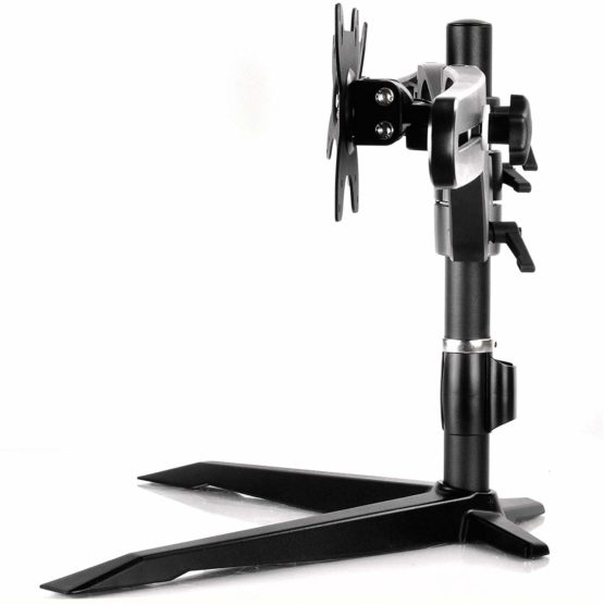 SilverStone SST-ARM31BS - Triple Three Arm LCD/LED Monitor Desk Mount Bracket Stand, up to 24 Inch, with Tilt & Swivel (Tilt ±15°|Swivel ±15°|Rotate 360°), black - Image 2