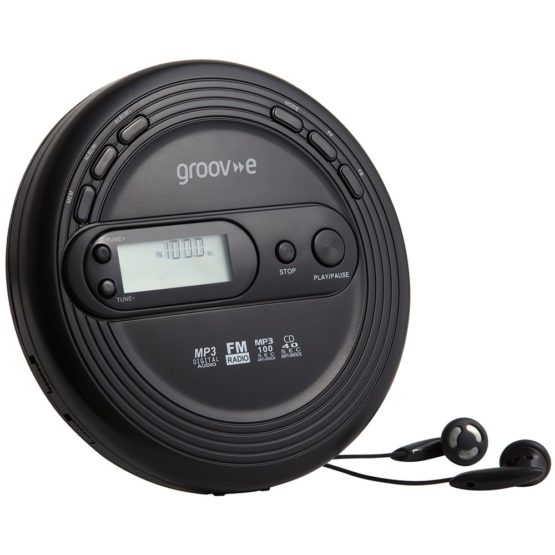 Groov-e GVPS210BK Personal MP3 & Radio CD Player with Track Programmable Memory, LCD Display and Earphones Included - Black - Image 2