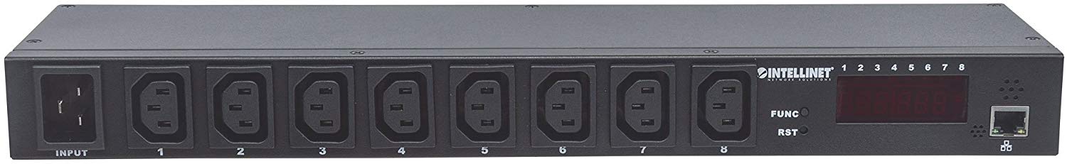 Intellinet 163682 19" Intelligent 8-Port PDU, 19" Rackmountable Intelligent Power Distribution Unit; Monitors Power - Image 3