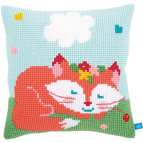 Vervaco Cross Stitch Kit: Cushion: LIEF Sleeping Fox, Other, NA, 40 x 40cm, N\a