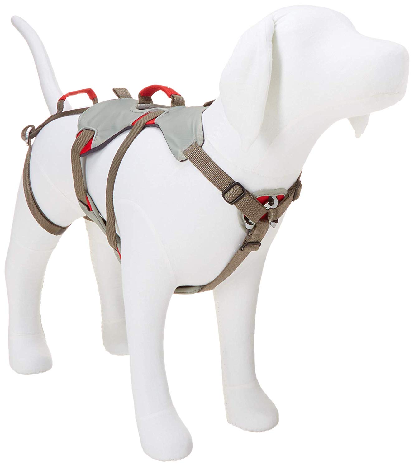 Ruffwear Climbing Harness for Dogs Medium Breeds, Adjustable Fit, Size: Medium, Cloudburst Grey, Doubleback Harness, 30301-045M