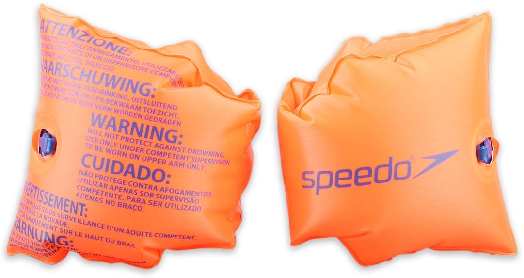 Speedo Unisex-Adult Inflatable Swimming Armbands, Orange, 6-12 - Image 2
